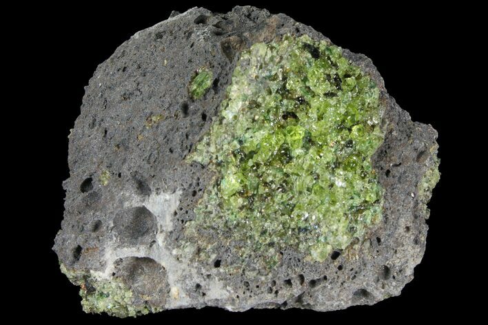 Green Peridot Crystals in Basalt - Arizona #93958